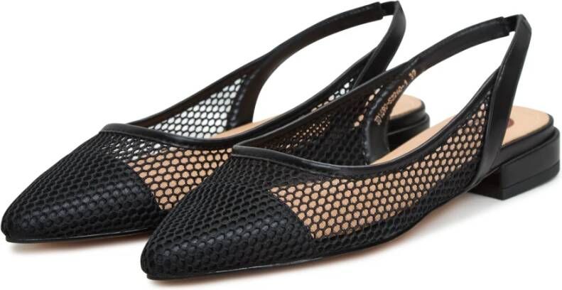 Cesare Gaspari Elegant Slingback Ballet Pumps Black Dames