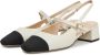 Cesare Gaspari Elegant Slingback Block Heels Pumps Beige Dames - Thumbnail 3