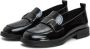 Cesare Gaspari Elegante Block Heels Loafers Zwart Black Dames - Thumbnail 2