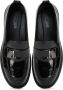 Cesare Gaspari Elegante Block Heels Loafers Zwart Black Dames - Thumbnail 4