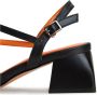 Cesare Gaspari Elegante Block Heels Sandalen Zwart Black Dames - Thumbnail 4