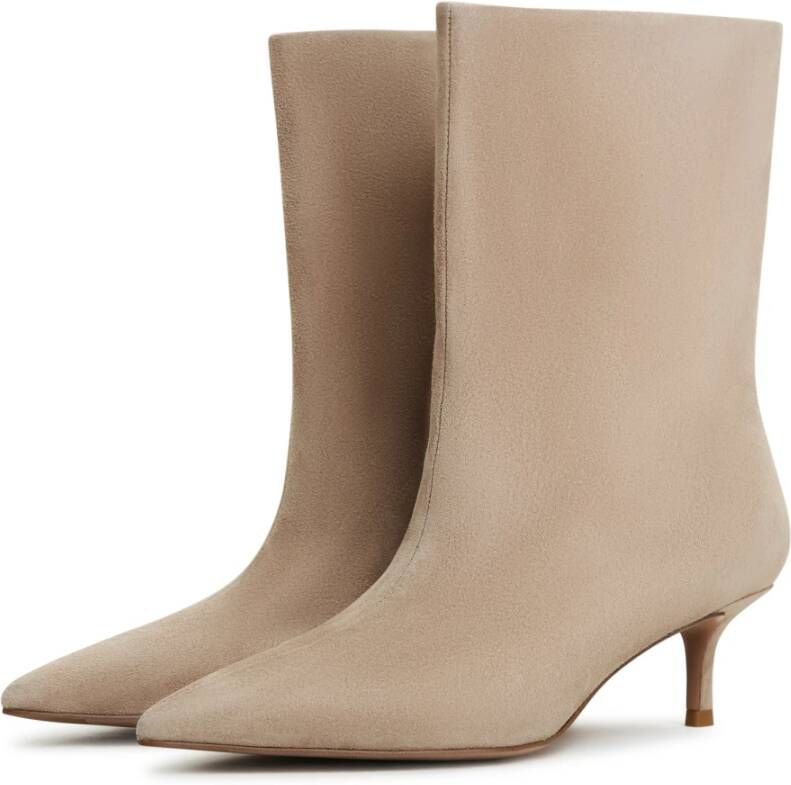 Cesare Gaspari Elegante Enkellaarzen Beige Dames