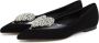 Cesare Gaspari Elegante Flat Sole Ballerinas Zwart Black Dames - Thumbnail 2