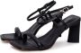 Cesare Gaspari Elegante High Heeled Sandalen Zwart Black Dames - Thumbnail 12