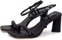 Cesare Gaspari Elegante High Heeled Sandalen Zwart Black Dames - Thumbnail 3