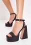 Cesare Gaspari Elegante High-Heeled Sandalen Zwart Black Dames - Thumbnail 6