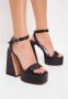 Cesare Gaspari Elegante High-Heeled Sandalen Zwart Black Dames - Thumbnail 10