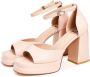 Cesare Gaspari Elegante Hoge Hak Sandalen Beige Dames - Thumbnail 3