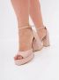 Cesare Gaspari Elegante Hoge Hak Sandalen Beige Dames - Thumbnail 4