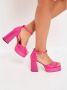 Cesare Gaspari Elegante Hoge Hak Sandalen Fushia Pink Dames - Thumbnail 5