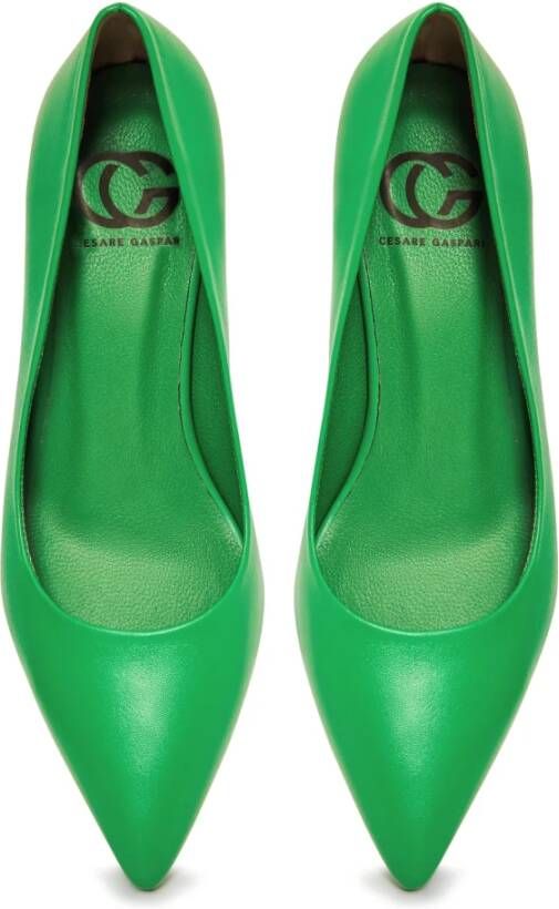 Cesare Gaspari Elegante Luxe Pumps Groen Green Dames