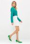 Cesare Gaspari Elegante Luxe Pumps Groen Green Dames - Thumbnail 8