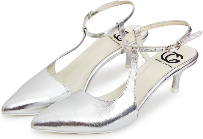 Cesare Gaspari Elegante Luxe Pumps Zilver Gray Dames