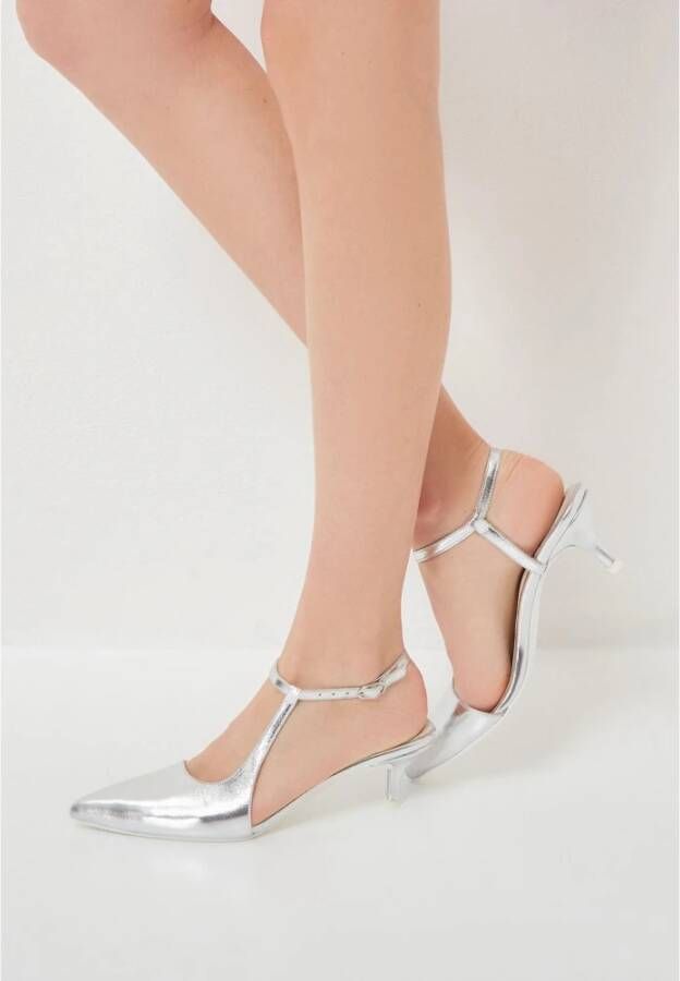 Cesare Gaspari Elegante Luxe Pumps Zilver Gray Dames