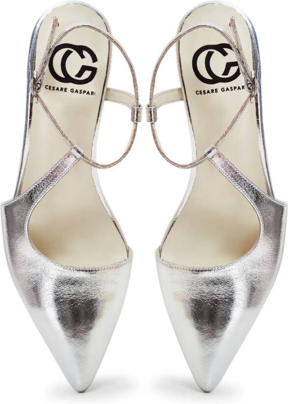 Cesare Gaspari Elegante Luxe Pumps Zilver Gray Dames