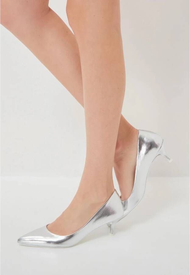 Cesare Gaspari Elegante Luxe Pumps Zilver Gray Dames