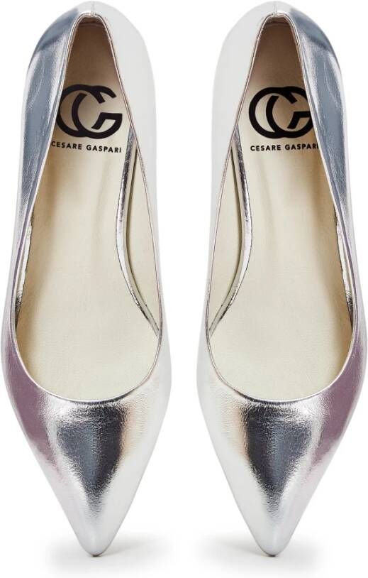 Cesare Gaspari Elegante Luxe Pumps Zilver Gray Dames