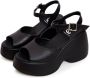 Cesare Gaspari Elegante Plateau Sandalen Zwart Black Dames - Thumbnail 3