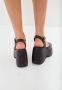 Cesare Gaspari Elegante Plateau Sandalen Zwart Black Dames - Thumbnail 7