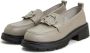 Cesare Gaspari Elegante Platform Loafers Grijs Gray Dames - Thumbnail 2