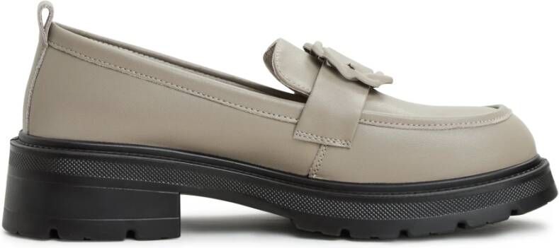 Cesare Gaspari Elegante Platform Loafers Grijs Gray Dames