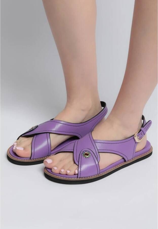 Cesare Gaspari Elegante Platte Sandalen Purple Dames