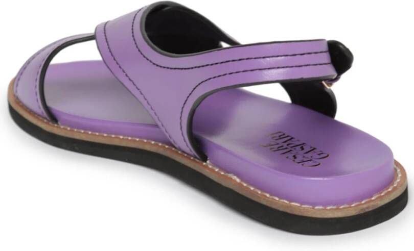 Cesare Gaspari Elegante Platte Sandalen Purple Dames