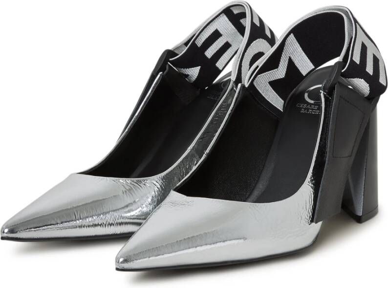 Cesare Gaspari Elegante Slingback Pumps Zilver Gray Dames