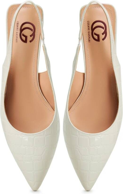 Cesare Gaspari Elegante Stiletto Heeled Pumps Off White Beige Dames