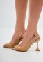 Cesare Gaspari Elegante Stiletto High Heeled Sandalen Beige Dames - Thumbnail 8