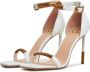 Cesare Gaspari Elegante Stiletto High Heeled Sandalen Wit White Dames - Thumbnail 2