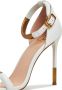 Cesare Gaspari Elegante Stiletto High Heeled Sandalen Wit White Dames - Thumbnail 4