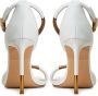 Cesare Gaspari Elegante Stiletto High Heeled Sandalen Wit White Dames - Thumbnail 5