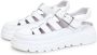 Cesare Gaspari Elegante Urban Platform Sandalen White Dames - Thumbnail 3