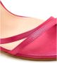 Cesare Gaspari Elegante Zwarte Gevederde Enkelband Luxe Hoge Hak Sandalen Fushia Pink Dames - Thumbnail 9