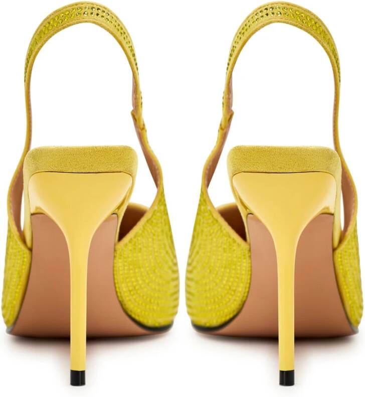 Cesare Gaspari Gele Blokhak Sandalen Harper Yellow Dames