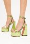 Cesare Gaspari Verhoogde Elegantie Sandalen Geel Green Dames - Thumbnail 8