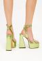 Cesare Gaspari Verhoogde Elegantie Sandalen Geel Green Dames - Thumbnail 9