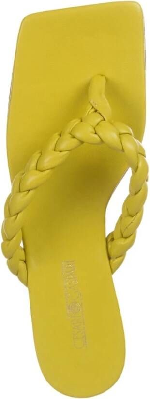 Cesare Gaspari Gele Open Teen Sandalen Yellow Dames