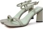 Cesare Gaspari Groene hoge hak sandalen Green Dames - Thumbnail 4