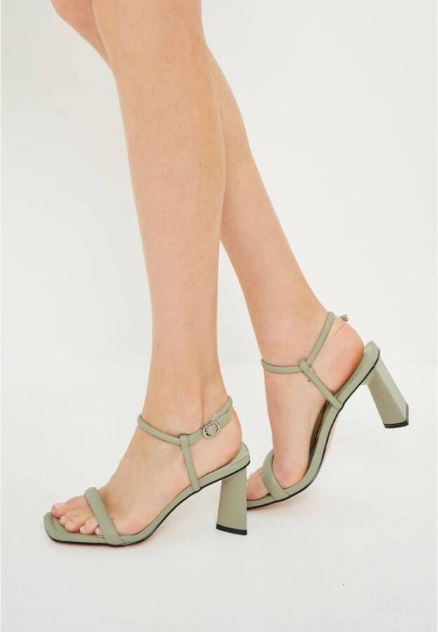 Cesare Gaspari Groene hoge hak sandalen Green Dames