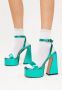 Cesare Gaspari Groene hooggehakte elegante sandalen Green Dames - Thumbnail 9