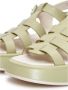 Cesare Gaspari Groene Leren Plateau Sandalen Joanna Green Dames - Thumbnail 5