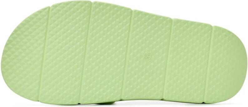 Cesare Gaspari Groene Platform Slippers Green Dames