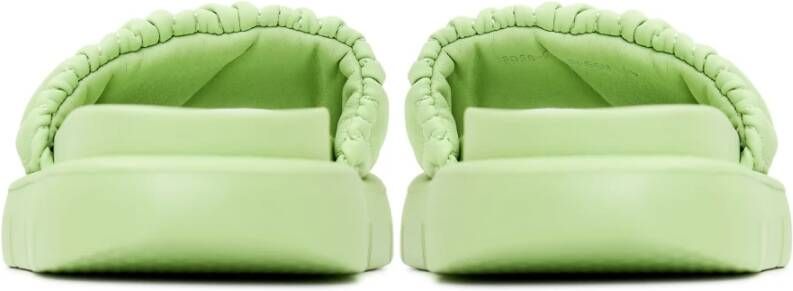 Cesare Gaspari Groene Platform Slippers Green Dames