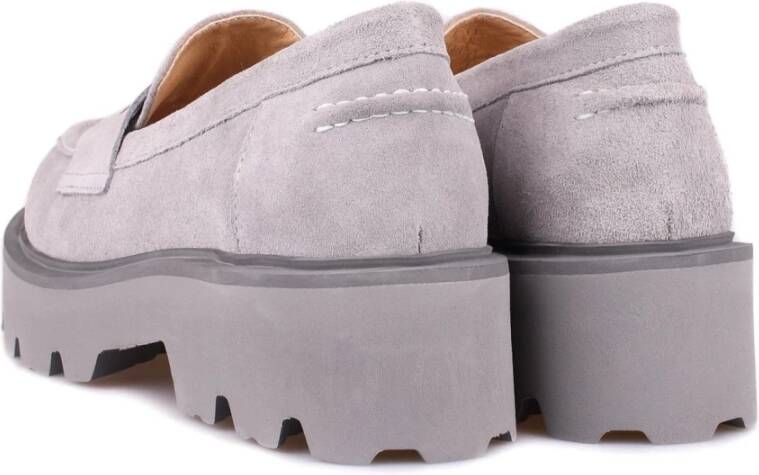 Cesare Gaspari Instap Suède Loafers Grijs Gray Dames