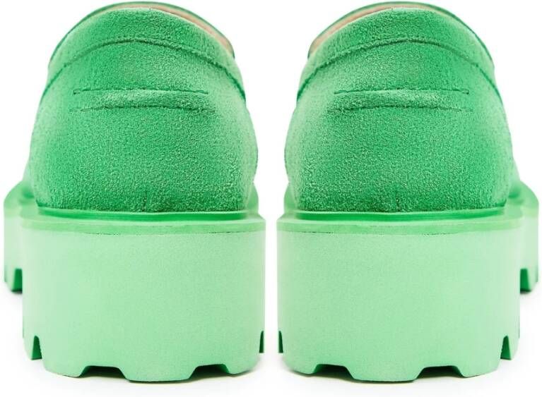 Cesare Gaspari Instap Suède Loafers Groen Green Dames