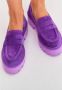 Cesare Gaspari Instap Suède Loafers Violet Purple Dames - Thumbnail 6