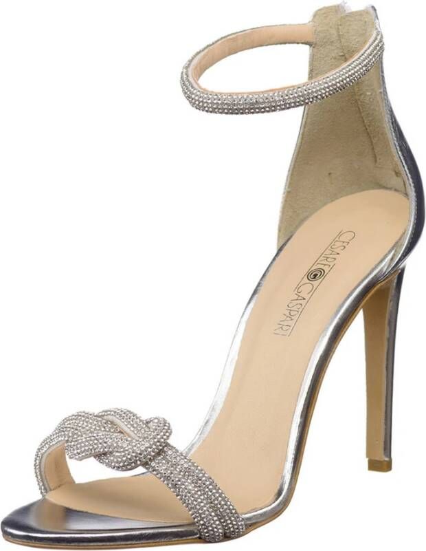 Cesare Gaspari Jewel High heel Sandals Silver Gray Dames