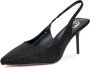 Cesare Gaspari Jewel Suede High Heeled Pumps Black Dames - Thumbnail 4